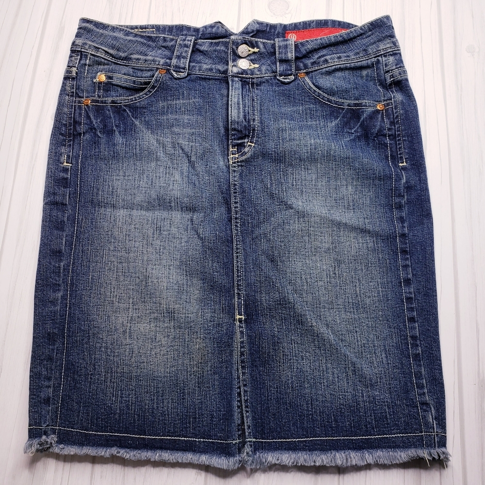 Vintage Guess Jeans Denim Blue Pencil Straight Skirt 29